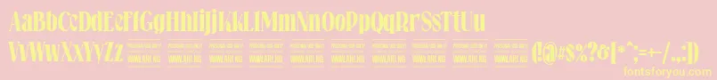 Falkinserifboldpersonal Font – Yellow Fonts on Pink Background