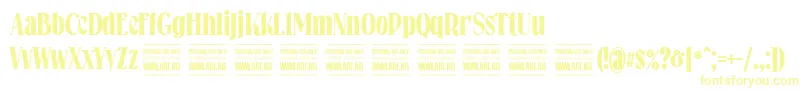 Falkinserifboldpersonal Font – Yellow Fonts on White Background