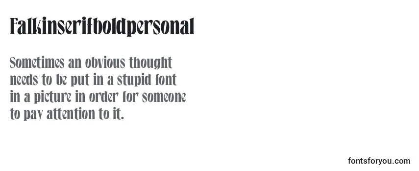 Review of the Falkinserifboldpersonal Font