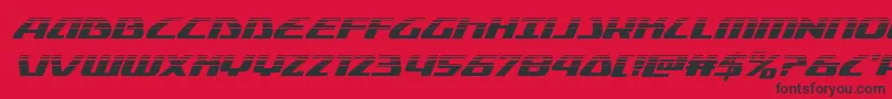 Globaldynamicshalfital Font – Black Fonts on Red Background