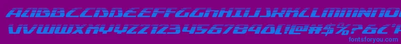 Globaldynamicshalfital Font – Blue Fonts on Purple Background