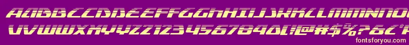 Globaldynamicshalfital Font – Yellow Fonts on Purple Background