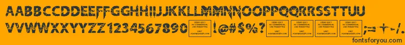KnifefightballetRegular Font – Black Fonts on Orange Background