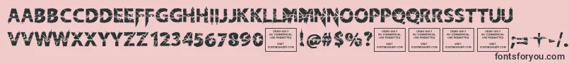 KnifefightballetRegular Font – Black Fonts on Pink Background