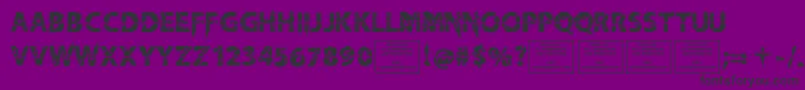 KnifefightballetRegular Font – Black Fonts on Purple Background