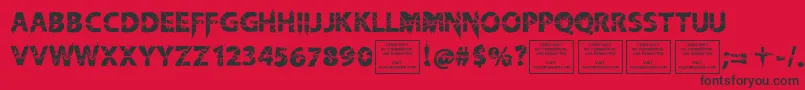 KnifefightballetRegular Font – Black Fonts on Red Background