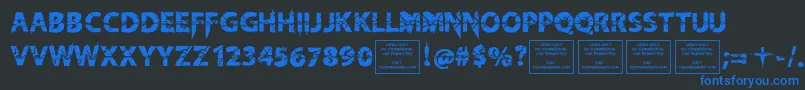 KnifefightballetRegular Font – Blue Fonts on Black Background