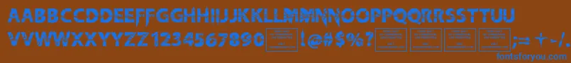 KnifefightballetRegular Font – Blue Fonts on Brown Background
