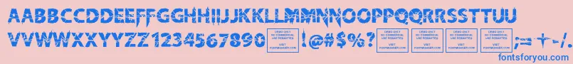 KnifefightballetRegular Font – Blue Fonts on Pink Background