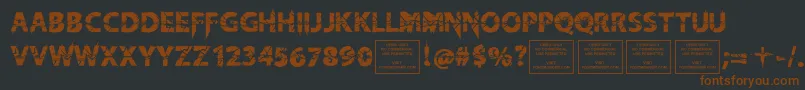 KnifefightballetRegular Font – Brown Fonts on Black Background