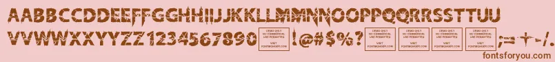 KnifefightballetRegular Font – Brown Fonts on Pink Background