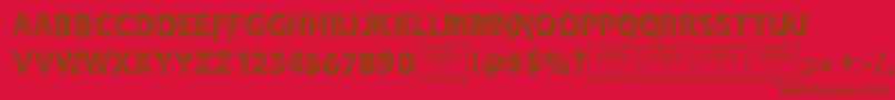 KnifefightballetRegular Font – Brown Fonts on Red Background