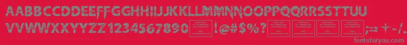 KnifefightballetRegular Font – Gray Fonts on Red Background