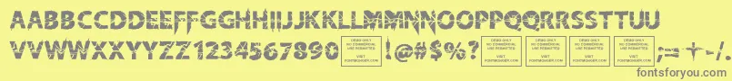KnifefightballetRegular Font – Gray Fonts on Yellow Background