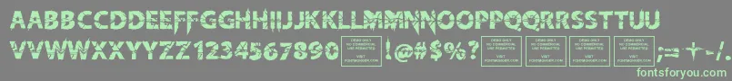 KnifefightballetRegular Font – Green Fonts on Gray Background