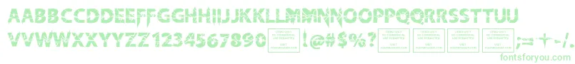 KnifefightballetRegular Font – Green Fonts on White Background