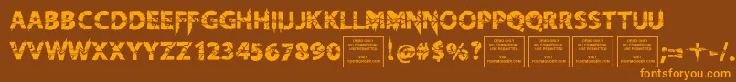 KnifefightballetRegular Font – Orange Fonts on Brown Background