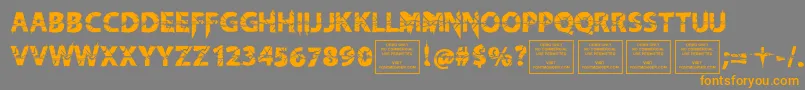 KnifefightballetRegular Font – Orange Fonts on Gray Background