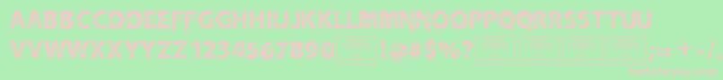 KnifefightballetRegular Font – Pink Fonts on Green Background