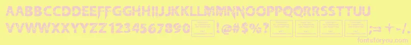 KnifefightballetRegular Font – Pink Fonts on Yellow Background