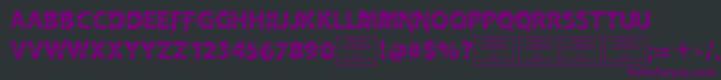 KnifefightballetRegular Font – Purple Fonts on Black Background