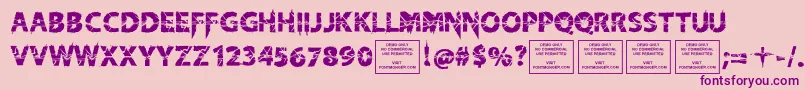 KnifefightballetRegular Font – Purple Fonts on Pink Background