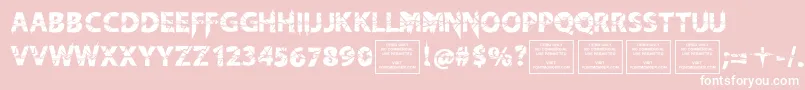 フォントKnifefightballetRegular – ピンクの背景に白い文字