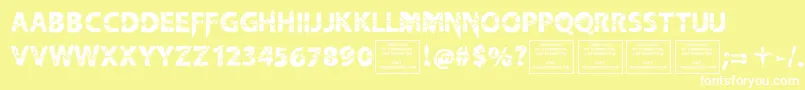 More about KnifefightballetRegular Font KnifefightballetRegular Font – White Fonts on Yellow Background