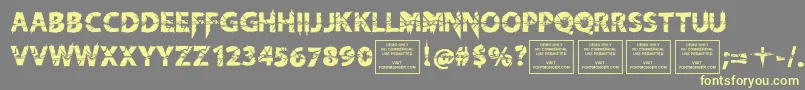 KnifefightballetRegular Font – Yellow Fonts on Gray Background
