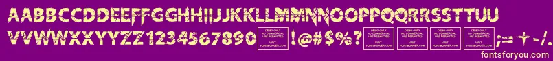 KnifefightballetRegular Font – Yellow Fonts on Purple Background