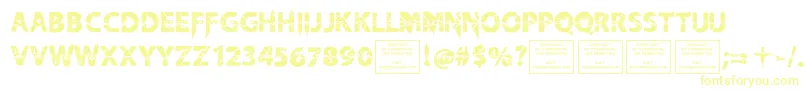 KnifefightballetRegular Font – Yellow Fonts on White Background