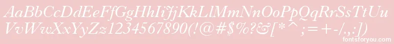 Dutch766ItalicBt Font – White Fonts on Pink Background