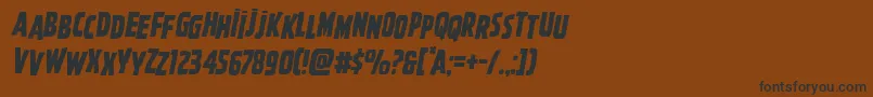 Ghoulishintentshiftital Font – Black Fonts on Brown Background