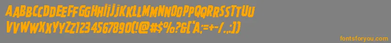 Ghoulishintentshiftital Font – Orange Fonts on Gray Background