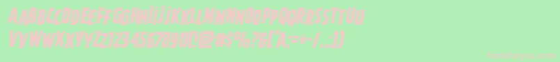 Ghoulishintentshiftital Font – Pink Fonts on Green Background