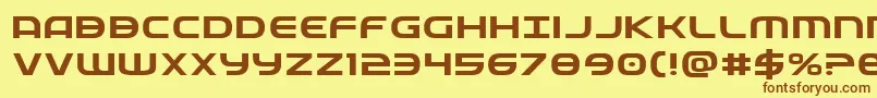 Fedserviceexp Font – Brown Fonts on Yellow Background