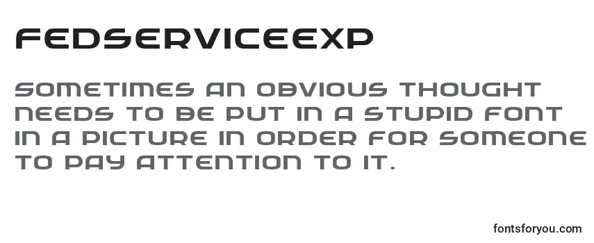 Review of the Fedserviceexp Font
