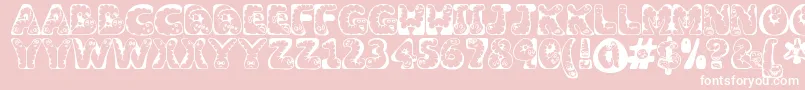 Wiggles ffy Font – White Fonts on Pink Background