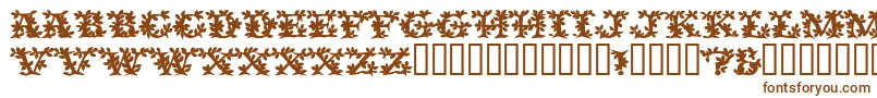 Шрифт VinecapssskBold – коричневые шрифты на белом фоне