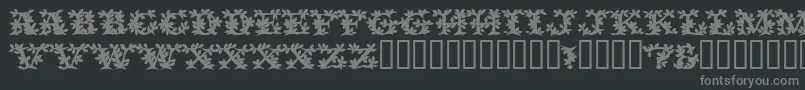 Шрифт VinecapssskBold – серые шрифты на чёрном фоне