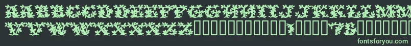 Шрифт VinecapssskBold – зелёные шрифты на чёрном фоне