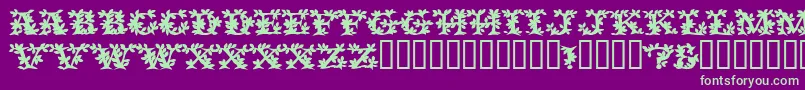 VinecapssskBold Font – Green Fonts on Purple Background