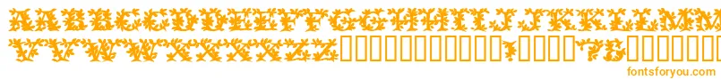 VinecapssskBold-Schriftart – Orangefarbene Schriften auf weißem Hintergrund