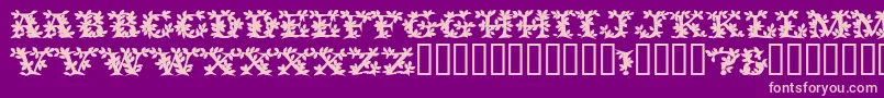 Fonte VinecapssskBold – fontes rosa em um fundo violeta