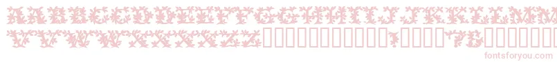 VinecapssskBold-Schriftart – Rosa Schriften auf weißem Hintergrund