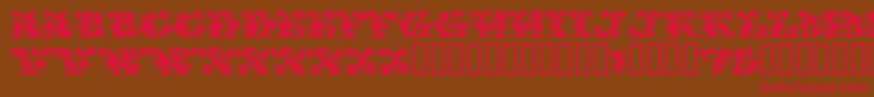 VinecapssskBold Font – Red Fonts on Brown Background