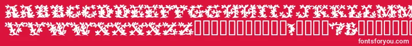 Шрифт VinecapssskBold – белые шрифты на красном фоне