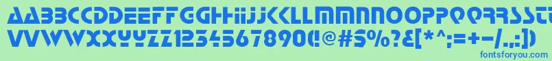 フォントStart – 青い文字は緑の背景です。