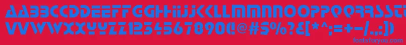 Шрифт Start – синие шрифты на красном фоне