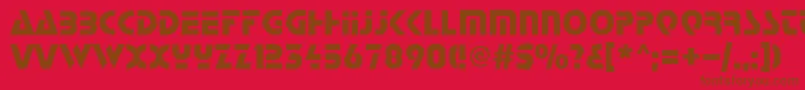 Шрифт Start – коричневые шрифты на красном фоне